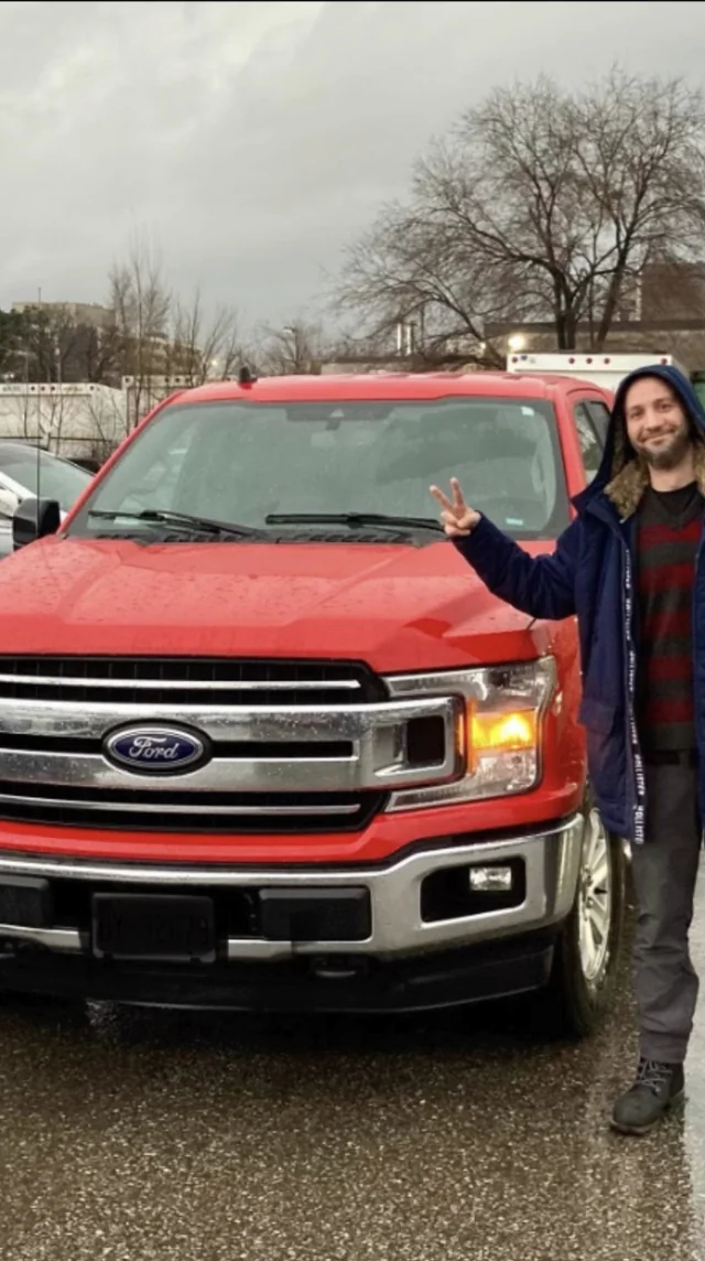 Happy customer with new Ford truck